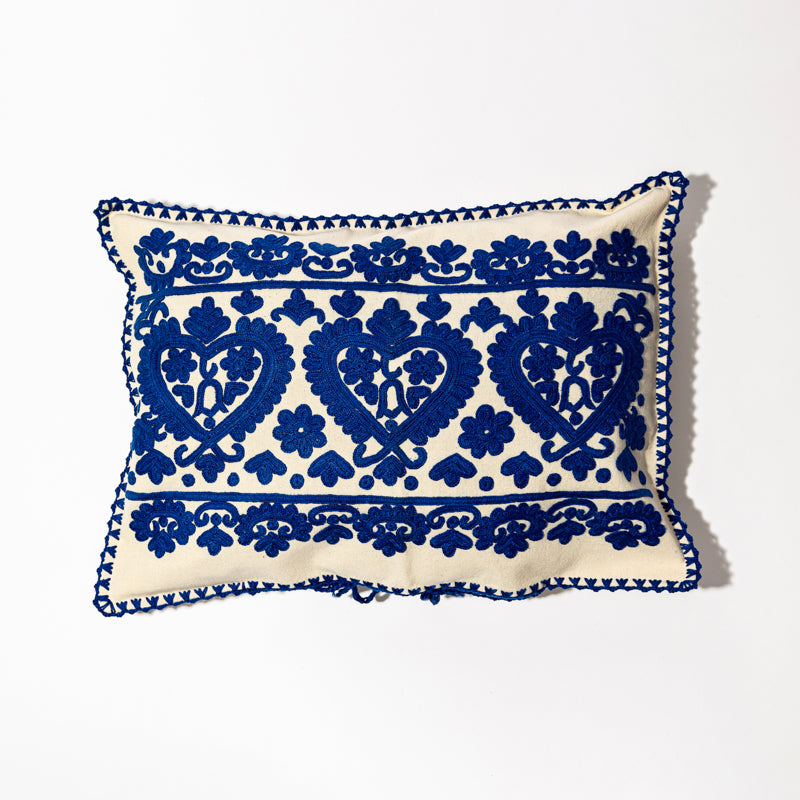 Embroidered cushion cover