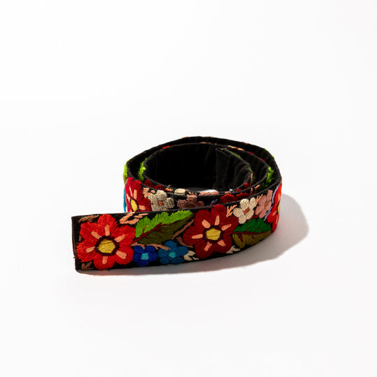 Thin embroidered belt