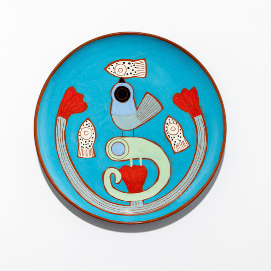 Triple Bird Plate 27cm in ceramic 