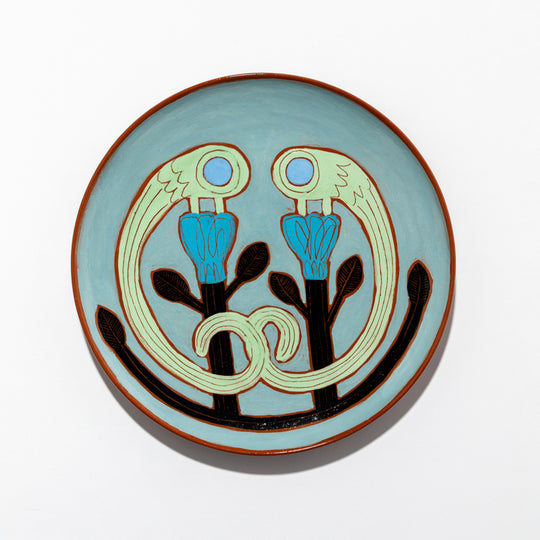 Triple Bird Plate 27cm in ceramic 