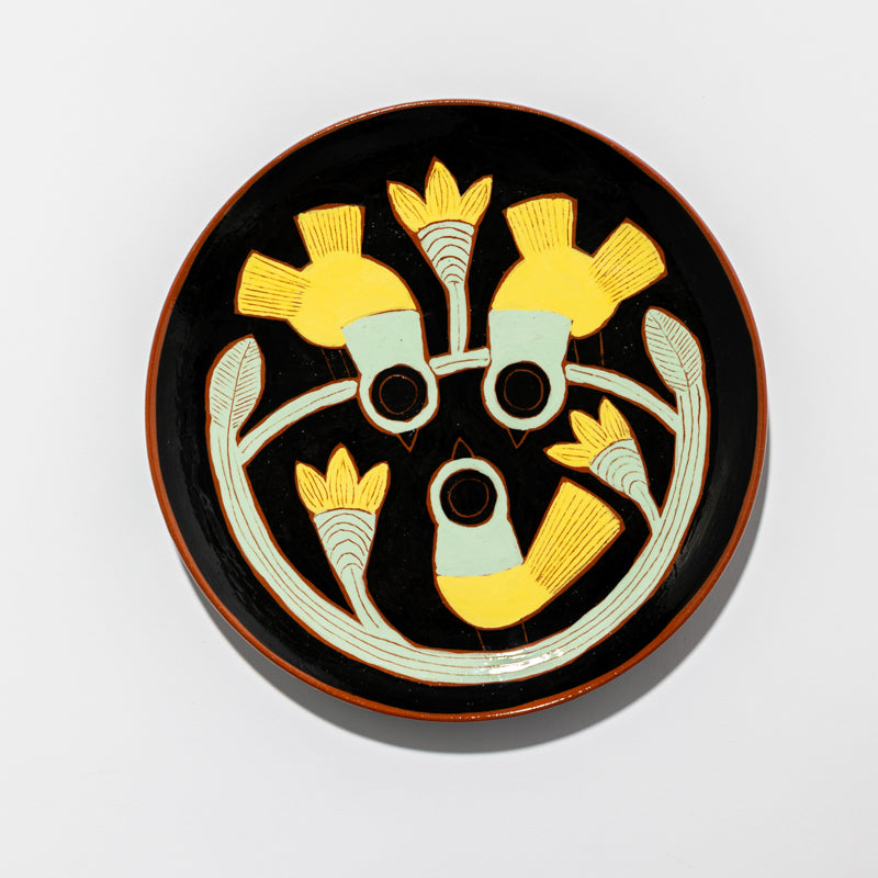 Triple Bird Plate 27cm in ceramic 