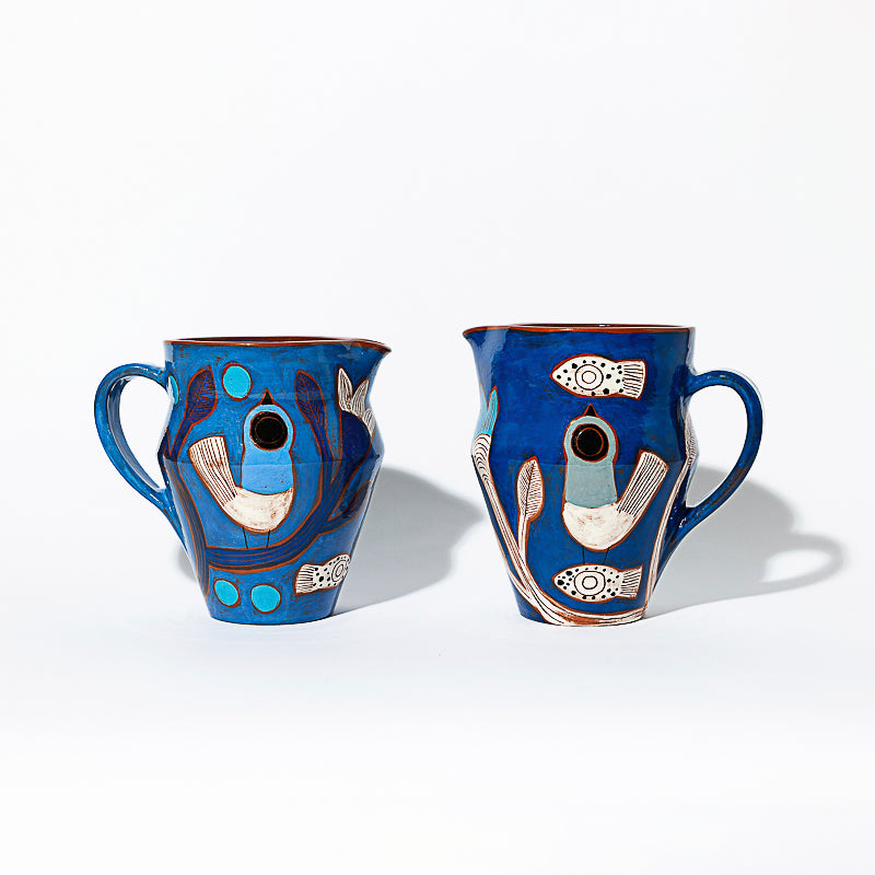 Blue flower vase jugs