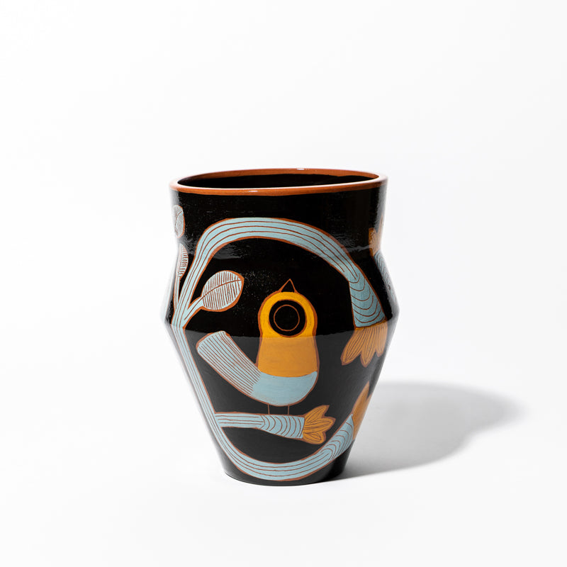 Large Black Ceramic Vases BG Exhibition