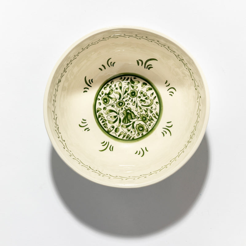 Round Green Salad Bowl