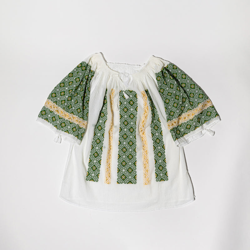 Hand embroidered Romanian blouse