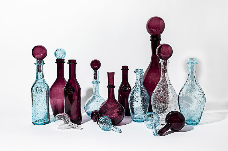 Narrow glass bottle 30cm