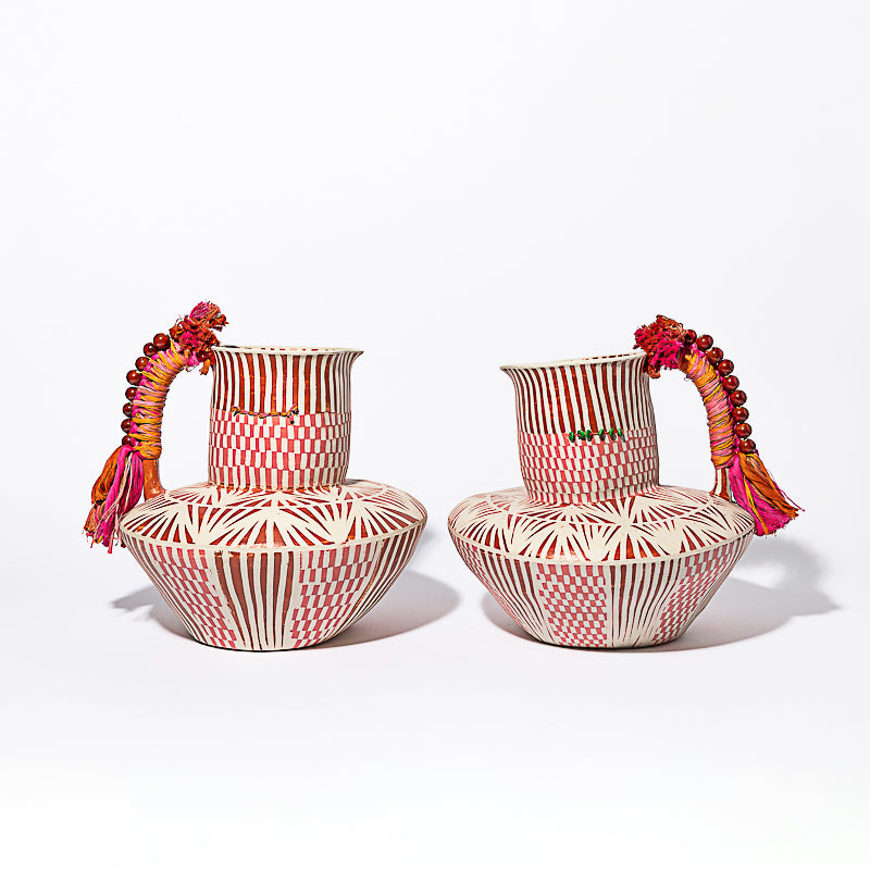 Large Pink and Orange Jugs