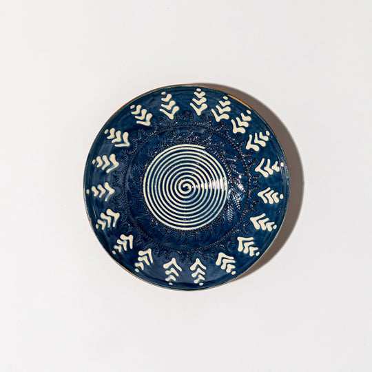 Albastru patterned plates 18cm