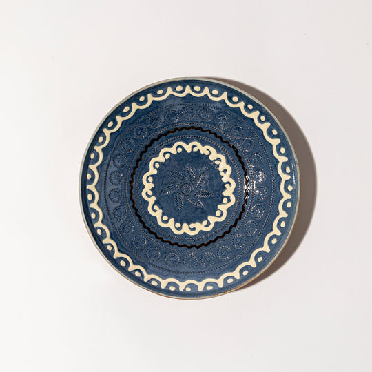 Albastru patterned plates 20cm