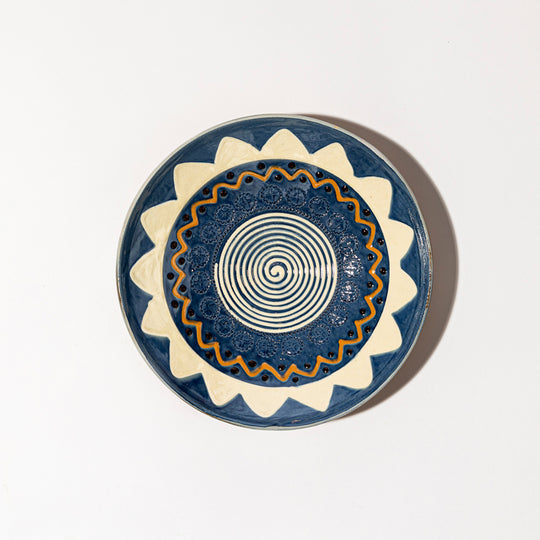 Albastru patterned plates 20cm