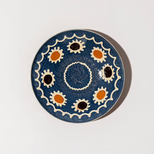 Albastru patterned plates 20cm