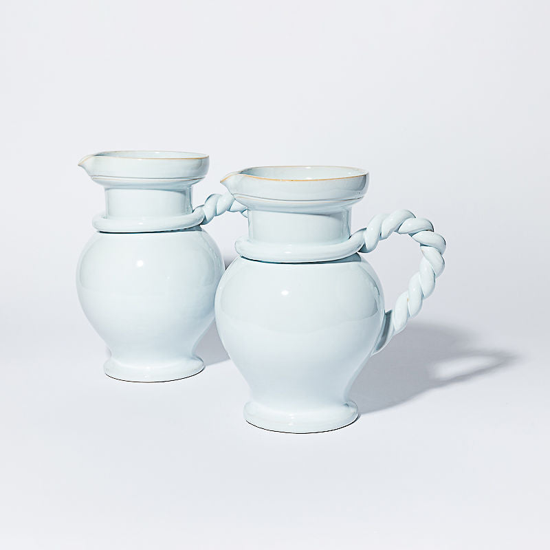 Pichet Anse Torsadée Bleu 26cm