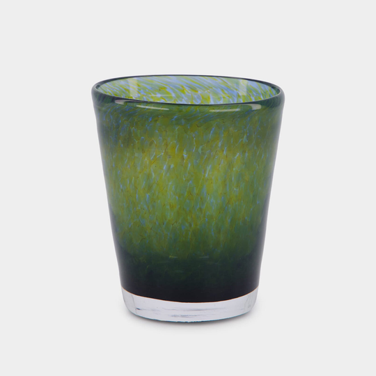 Verre Avis vert en verre soufflé