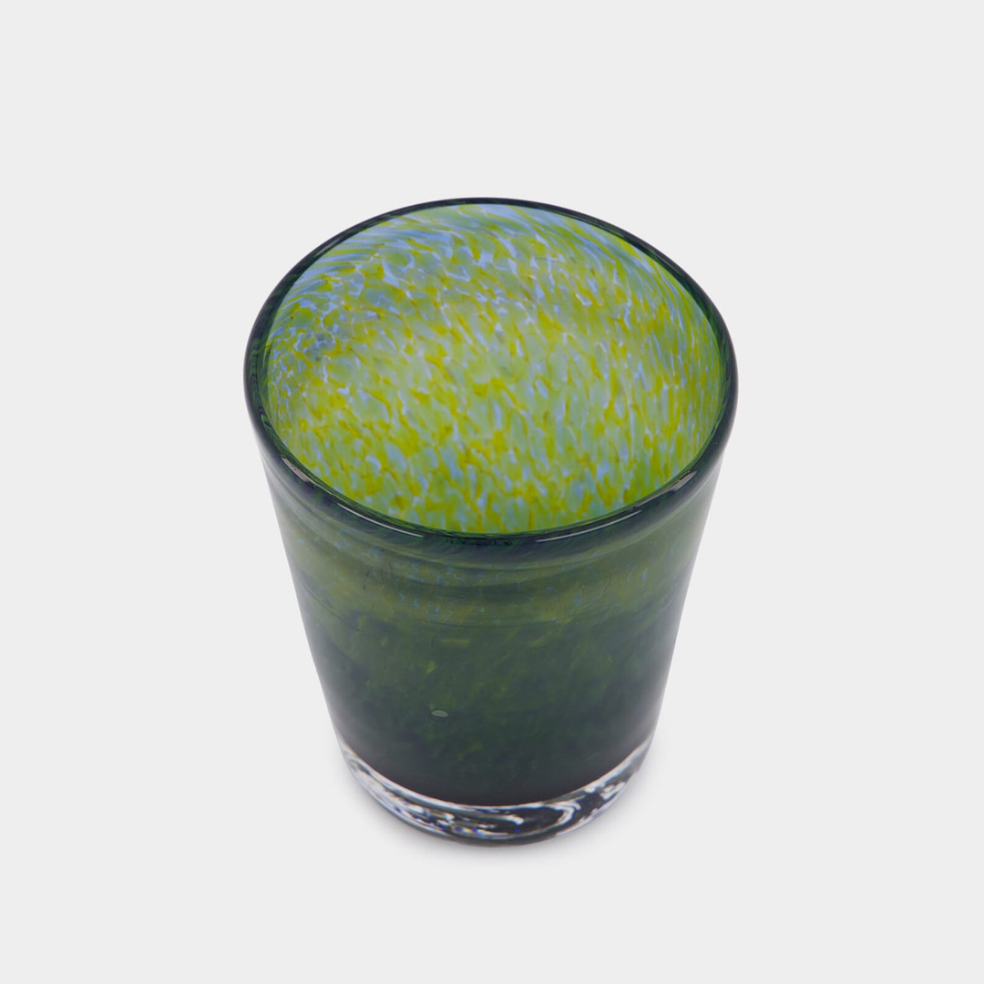 Verre Avis vert en verre soufflé