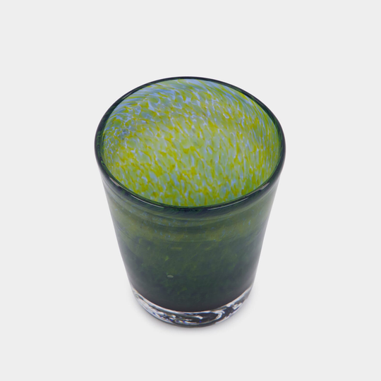 Verre Avis vert en verre soufflé