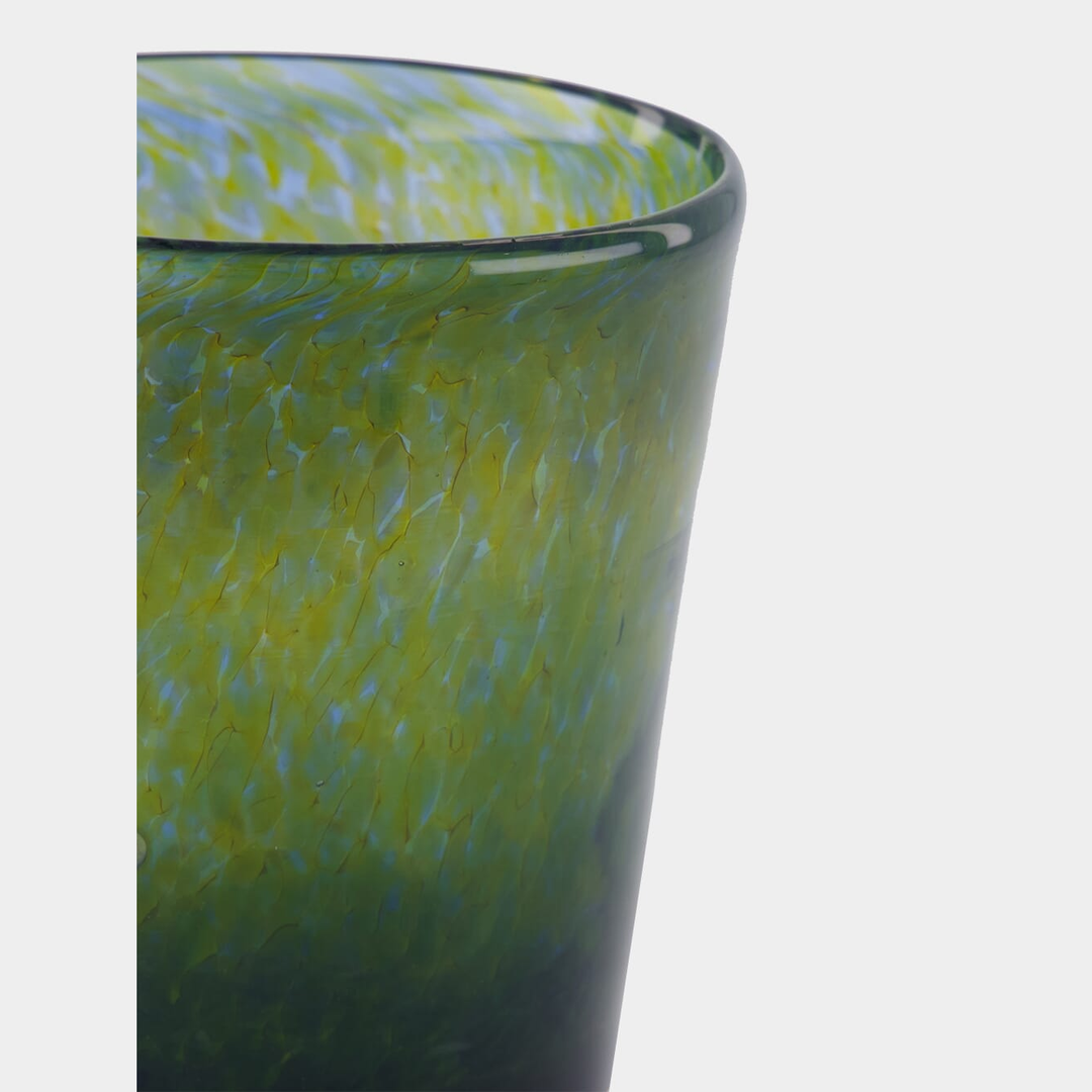 Verre Avis vert en verre soufflé