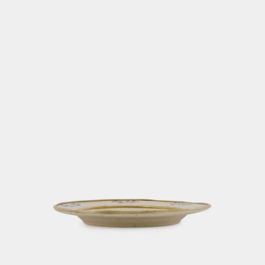Assiette plate Lusitano bleu et vert — décor de bordure