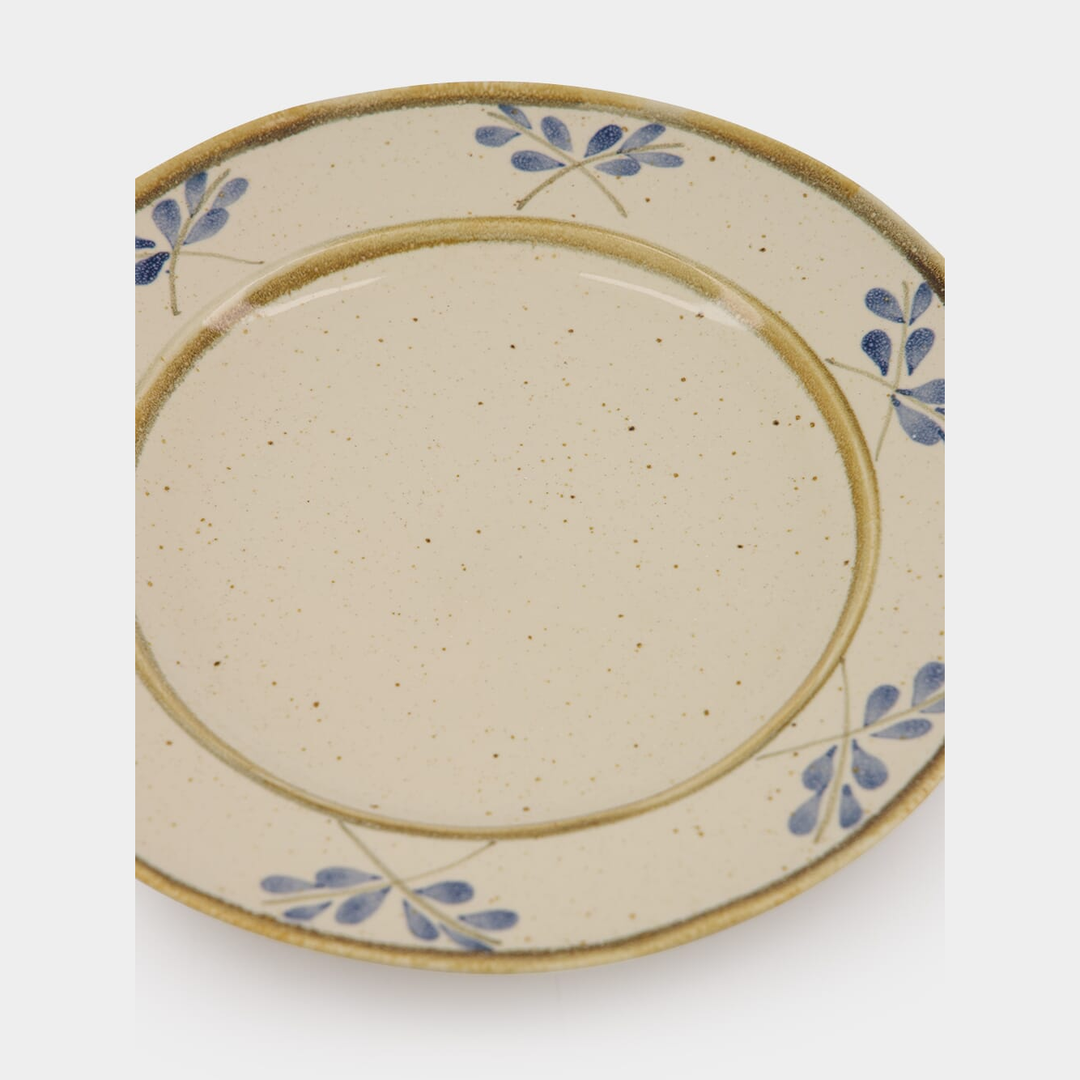 Assiette plate Lusitano bleu et vert — décor de bordure