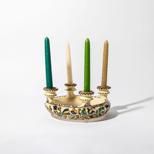 Round ceramic candlestick