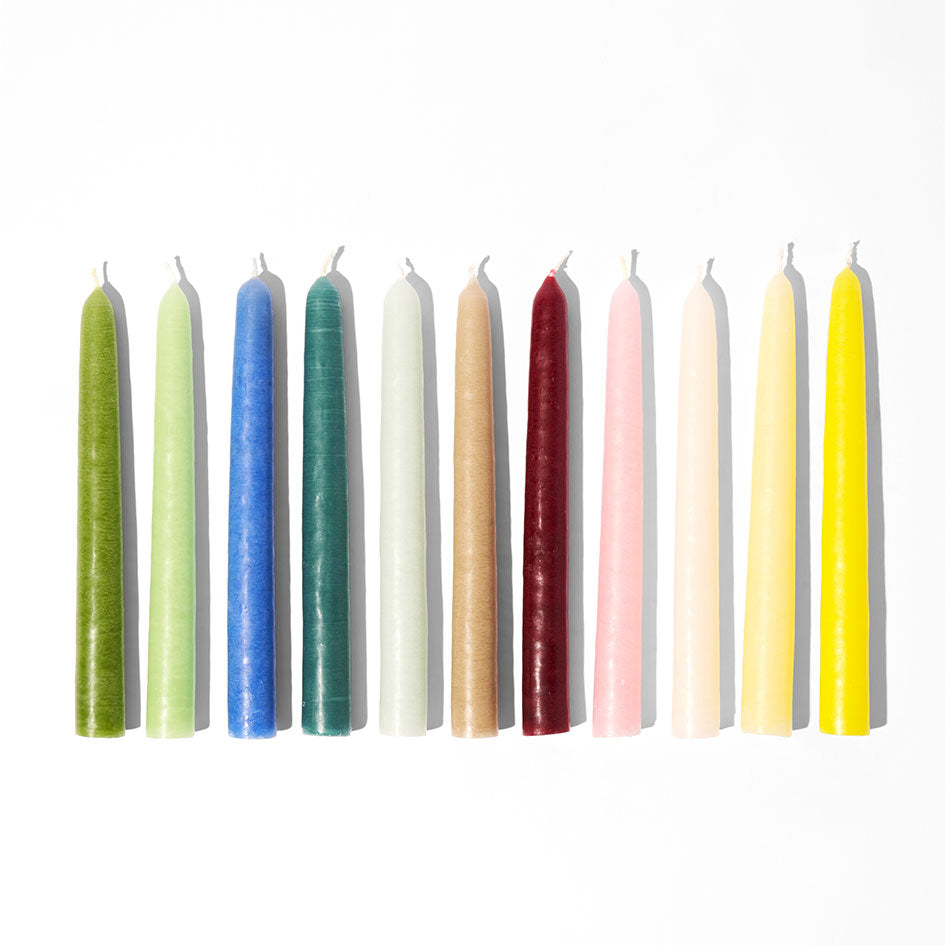 “A la plongée” Conical taper candles (ancestral candle making technique)