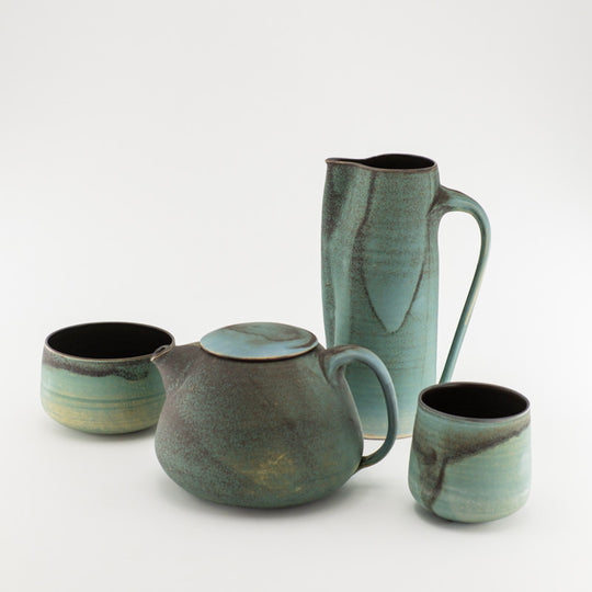 Théière Verte en Grés