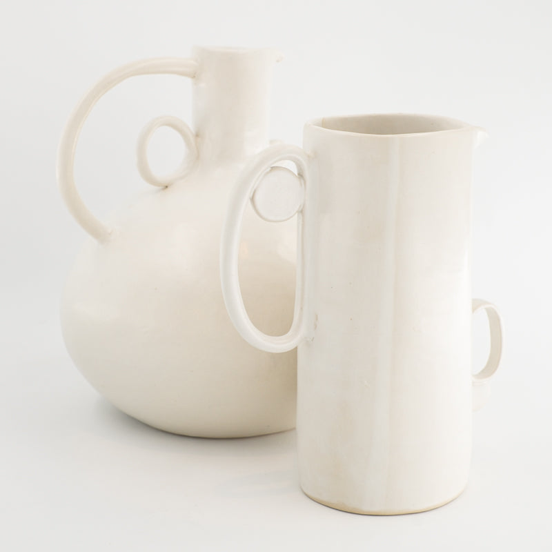 Art Deco white ceramic jug