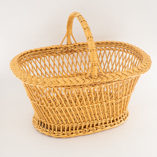 Double-woven wicker basket