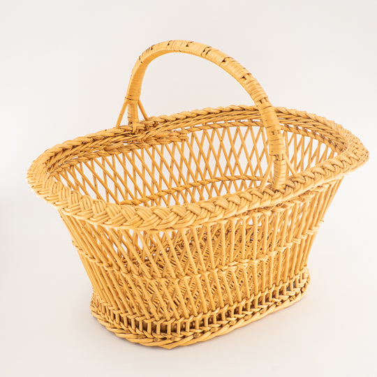 Double-woven wicker basket