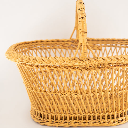 Double-woven wicker basket