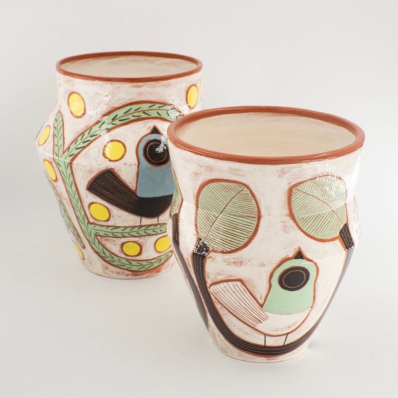 Vase Oiseau Mimosa