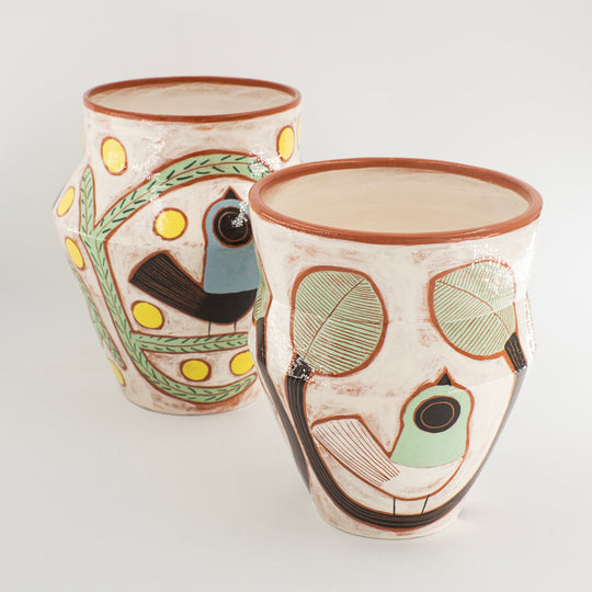 Vase Oiseau Mimosa