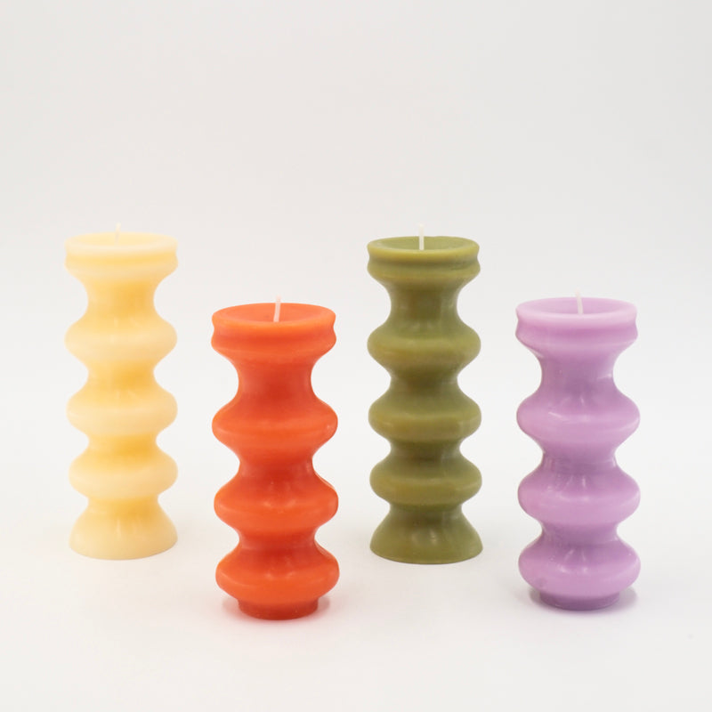 Pack de 2 bougies sculpturales