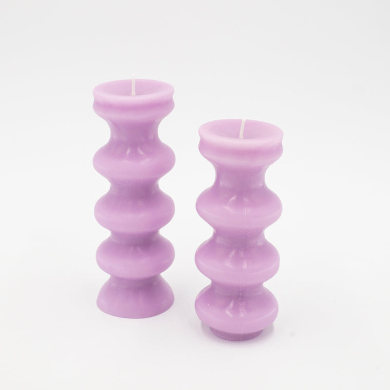 Pack de 2 bougies sculpturales