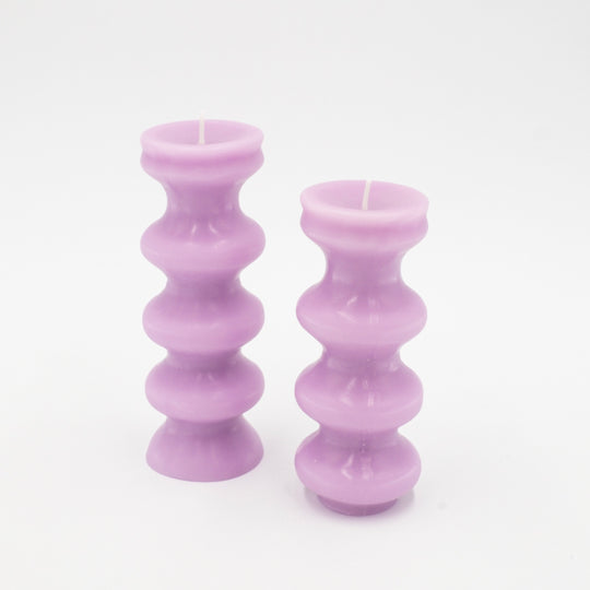 Pack de 2 bougies sculpturales