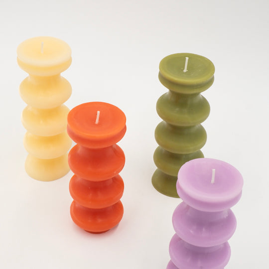 Pack de 2 bougies sculpturales
