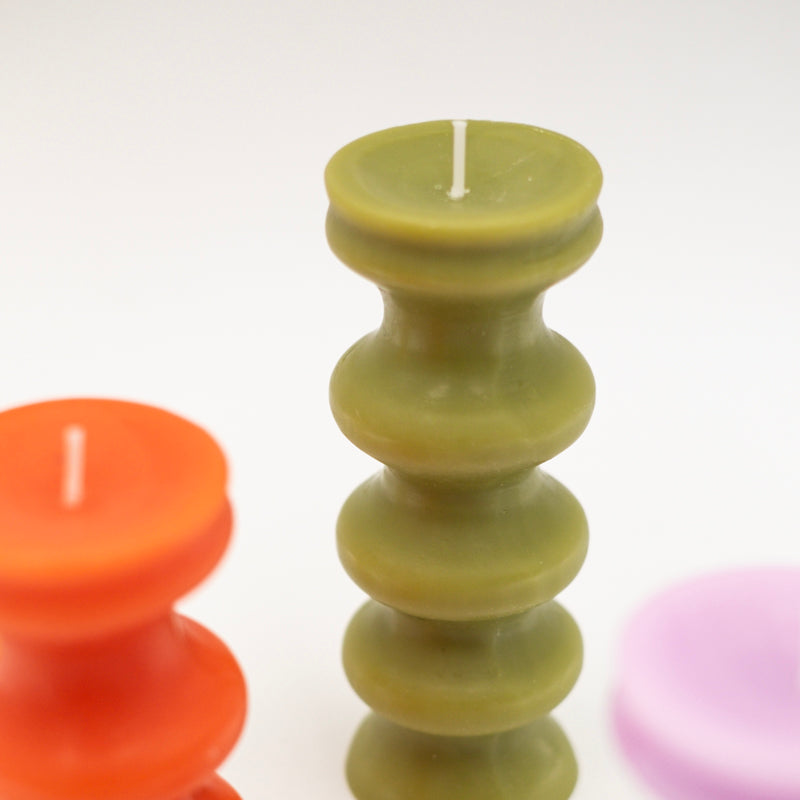 Pack de 2 bougies sculpturales