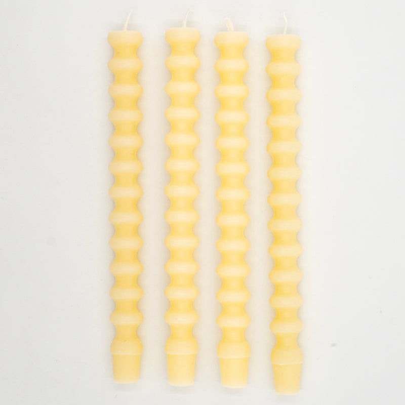 Pack de 4 bougies Totem torsadées
