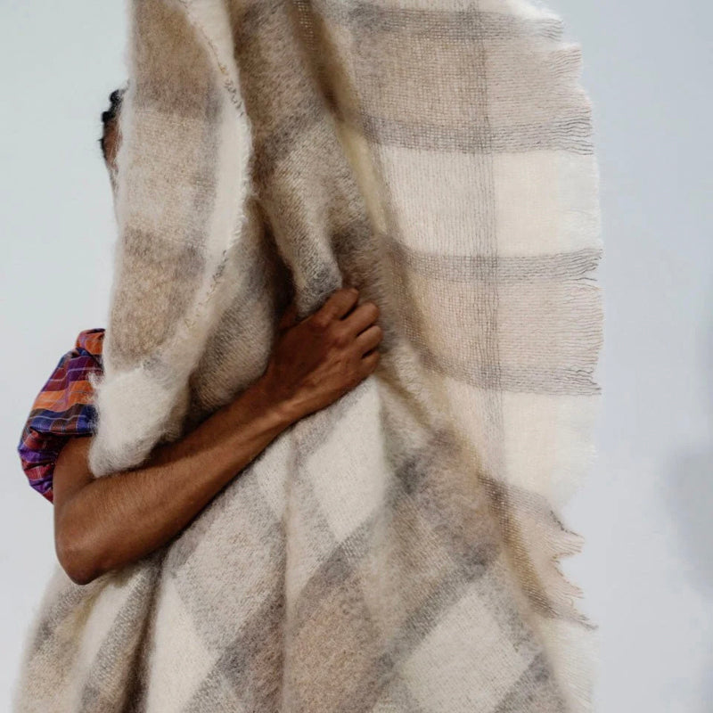Plaid en mohair - 135 × 180 cm