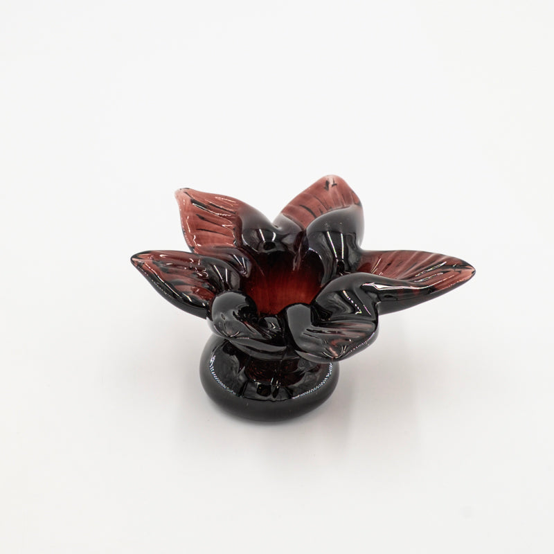 Flower glass candle holders