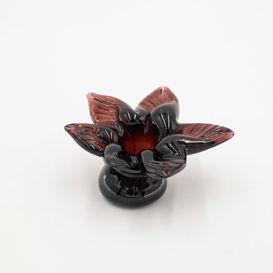 Flower glass candle holders