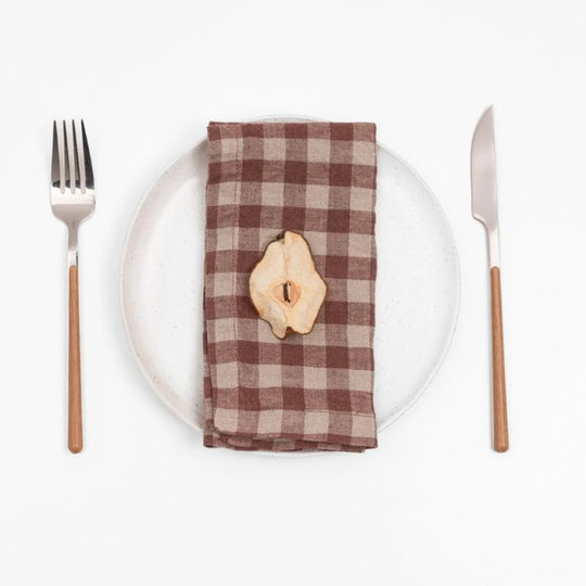 Serviettes de table à carreaux