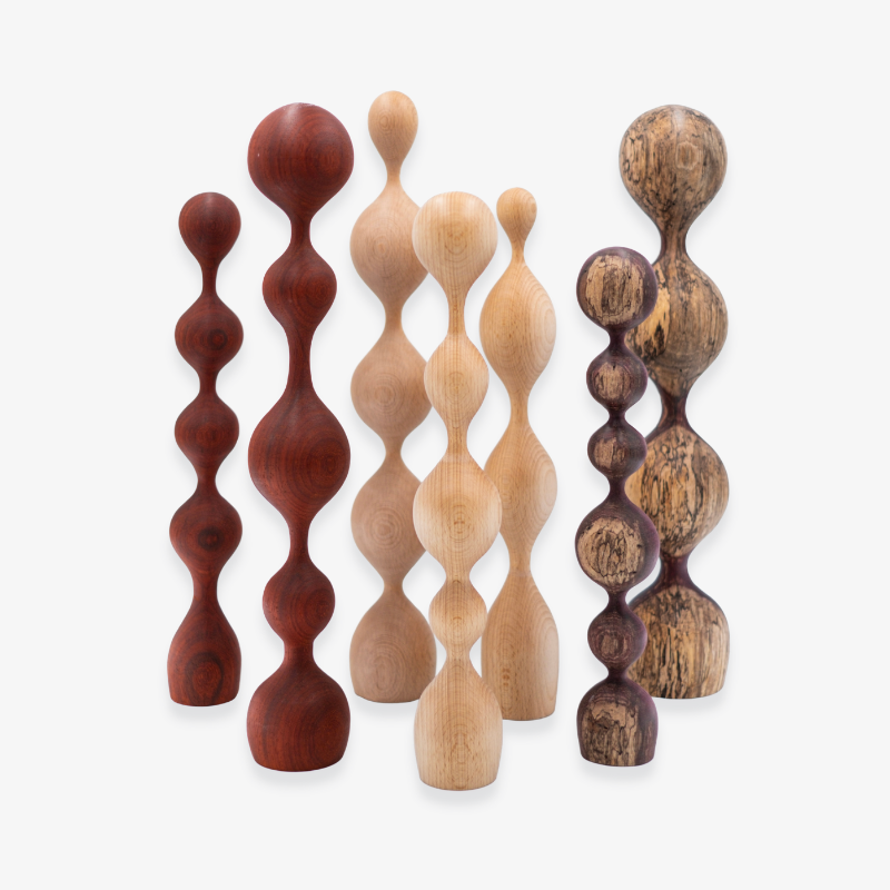 Sculptures Gouttes en Hêtre
