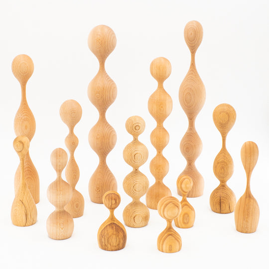 Sculptures Gouttes en Hêtre