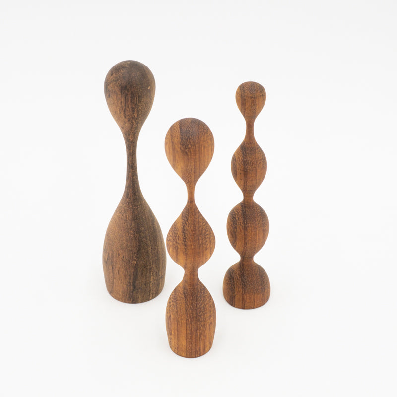 Sculptures Gouttes en Iroko