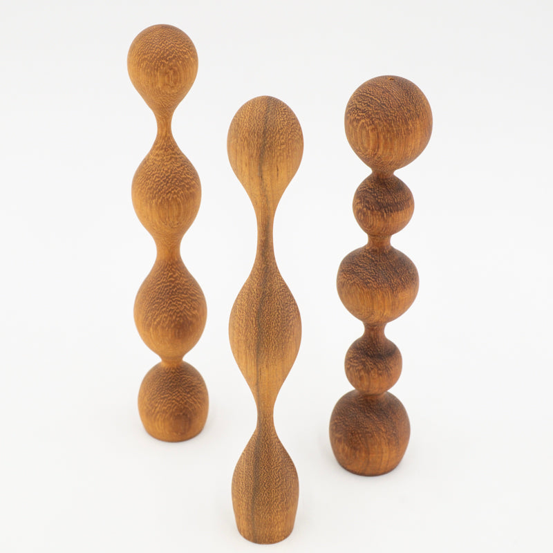 Sculptures Gouttes en Iroko