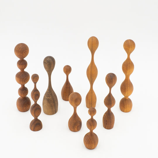 Sculptures Gouttes en Iroko