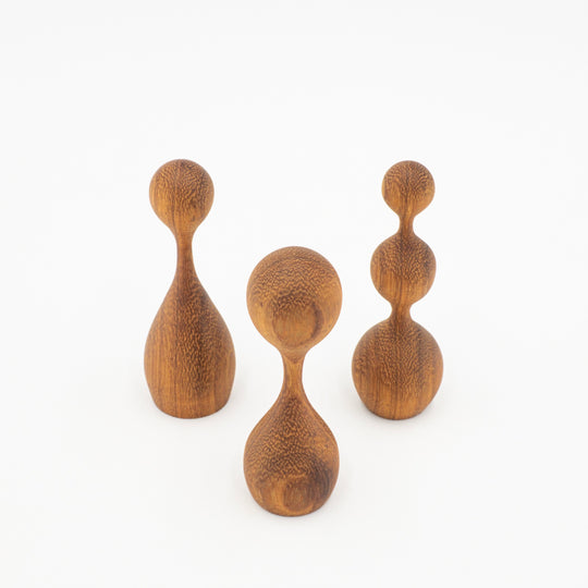 Sculptures Gouttes en Iroko