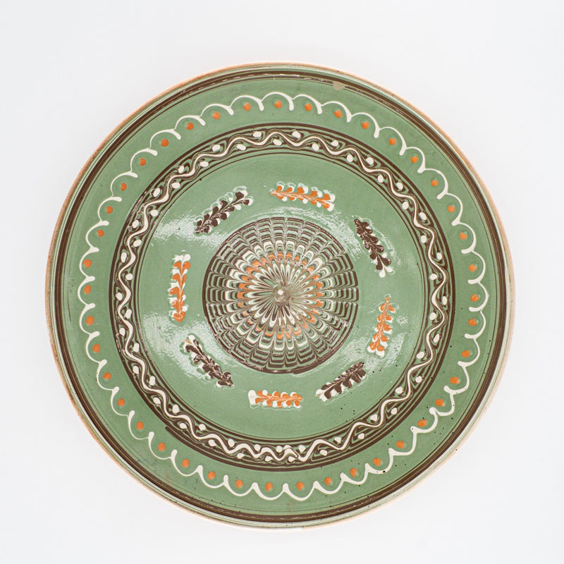 Traditional Horezu Plates 25cm, Light Shades