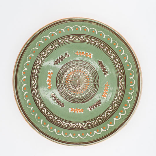 Traditional Horezu Plates 25cm, Light Shades