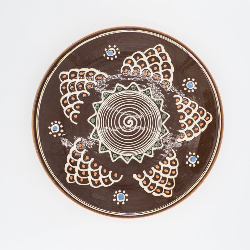 Traditional Horezu Plates 25cm, Light Shades